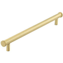 Hoxton by Frelan Wenlock 15mm Knurled T-Bar Cabinet Pull Handle - 224mm c/c - Satin Brass