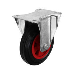 Coldene Heavy Duty Industrial Castor - Fixed - 205kg Max Weight - 200mm Diameter - Black/Red