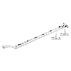 Hampstead Victorian Casement Window Stay - 12"/300mm Length - Polished Chrome