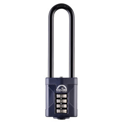 Squire CP50/4 Combination Long Shackle Padlock - 50mm Body - 100 x 22.6mm Shackle - Blue