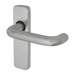 Touchpoint Satin Aluminium Latch Door Handles - Puma Range - 155 x 40mm