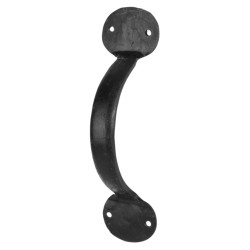 Olde Forge Bean Bow Cabinet Pull Handle - 120mm Centres - Antique Black Iron