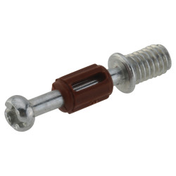 Thread Dowel - Cam Centre/Pin Length 24mm - Brown - Pack of 50