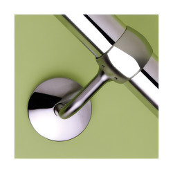 Rothley 40mm Handrail System - Connecting Wall Bracket - Polished Chrome