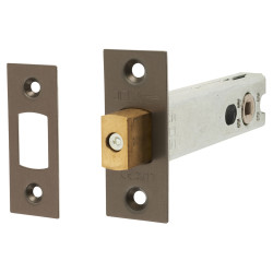 Jedo 5mm Heavy Duty Tubular Bathroom Deadbolt - 102mm Case - 82mm Backset - Square - Antique Brass