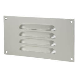 Touchpoint Hooded Louvre Vent - 165 x 89mm - 1672mm² Free Air Flow - Satin Aluminium