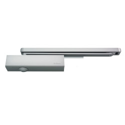 Briton 2320B.T.SES Cam Action Fire Door Closer with Trimplate - Size 2-4 - Pull Side - Silver