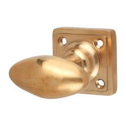 Louis Fraser Light Bronze Oval Mortice Door Knob - 55 x 55mm Square Rose