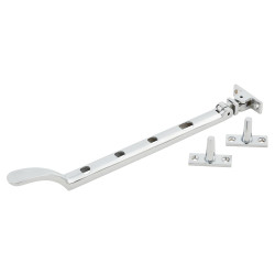 Hampstead Victorian Casement Window Stay - 10"/250mm Length - Polished Chrome