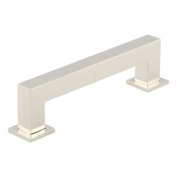 Burlington by Frelan Trafalgar 25mm Square D-Bar Cabinet Pull Handle - 128mm c/c - Polished Nickel