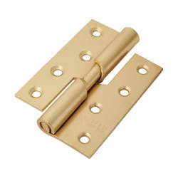 Rising Butt Door Hinge - 102 x 76 x 2mm - Right Hand - Electro Brass - Pair