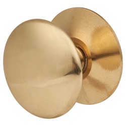 Touchpoint Budget Victorian Round Cabinet Knob - 32mm Diameter - Polished Brass
