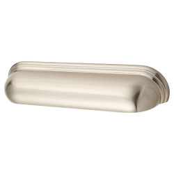Crofts & Assinder Calgary Cabinet Cup Handle - 128mm Centres - Brushed Satin Nickel