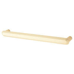 Hampstead Morley 19mm Bobbled D-Bar Cabinet Pull Handle - 224mm Centres - Satin Brass