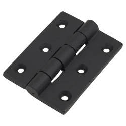 Olde Forge Cast Iron Butt Door Hinge - 75 x 50 x 4.5mm - Antique Black Iron - Pair