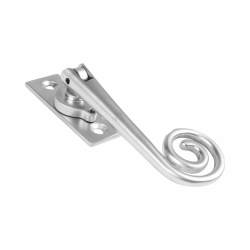 Hampstead Open Curl Locking Espagnolette Casement Window Handle - Right Hand - Soft Satin Chrome