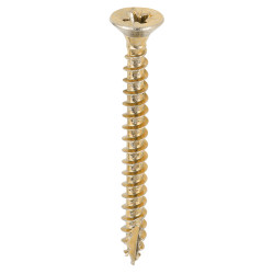 TIMCO Classic Pozi Countersunk Wood Screws - 4.0 x 40mm - Yellow Zinc - Pack of 200
