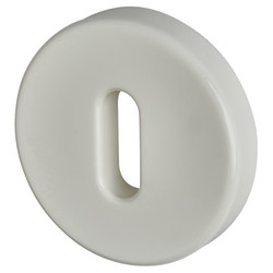 Hoppe AR600/26 Nylon Escutcheon - 52mm Diameter - Keyhole - Diamond White - Pair