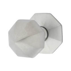 Heritage Brass by M Marcus Octagonal Centre Door Knob - 66mm Rose Diameter - Satin Chrome