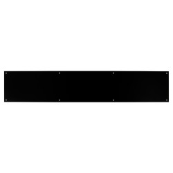 Altro Stainless Steel Kick Plate - 762 x 150 x 1.2mm - 8 Screw Holes - Matt Black