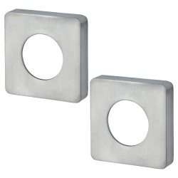 Jigtech Square Passage Rose Cover - 52 x 52mm - Satin Chrome