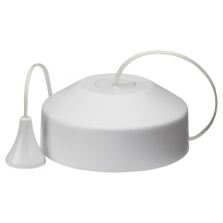 Knightsbridge 5 - 100W 1 Way Trailing Edge LED Pull Cord Dimmer Switch - Matt White