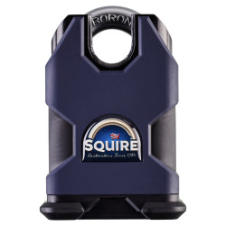 Squire SS50CP5 High Security Closed Shackle Padlock - 16 x 16mm Shackle - Keyed to Differ - Blue