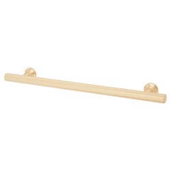 Altro York 12mm Knurled T-Bar Cabinet Pull Handle - 192mm Centres - Satin Brass