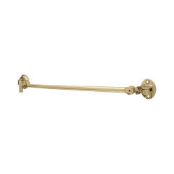 Hampstead Heavy Duty Cabin Hook & Eye - 300mm Length - Polished Brass