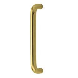 Altro 19mm D-Bar Door Pull Handle - Bolt Fix - 225mm Centres - Polished Brass