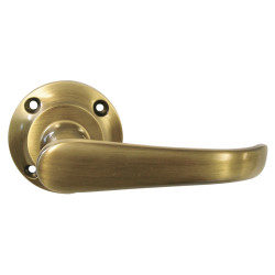 Heritage Brass by M Marcus Antique Brass Door Handles on Round Rose - Windsor Range
