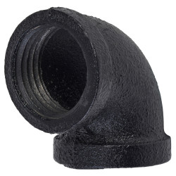 Altro 3/4" Pipe Shelving Iron 90° Elbow Pipe Connector - Black