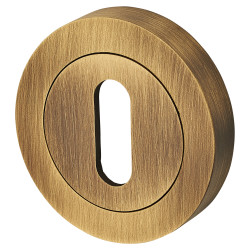 Serozzetta by Carlisle Brass Varese Escutcheon - 50mm Diameter - Keyhole - Antique Brass