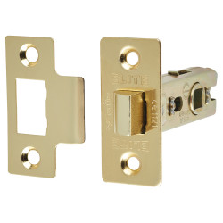 Tubular Latch - 78mm Case - 57mm Backset - Square - Polished Brass