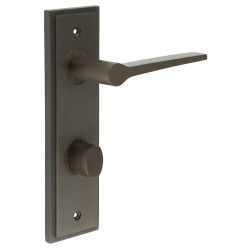 Burlington by Frelan Dark Bronze Fire Rated DIN Bathroom Door Handles - Knightsbridge - Inner 2 - 200 x 55mm