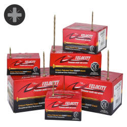 TIMCO Velocity Pozi Countersunk Wood Screws Trade Pack - Yellow Zinc - Pack of 1100