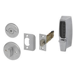 dormakaba Unican 7104 Light Duty Push Button Code Lock and Latch - Satin Chrome