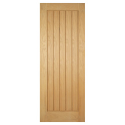LPD Mexicano 5 Panel Unfinished Solid Internal FD30 Fire Door - 2032 x 813 x 44mm - Oak