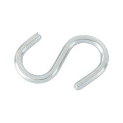 Heavy Steel S Hook - 50 x 5mm - Zinc Plated - Pack of 10