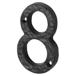 Olde Forge 76mm Screw Fix Door Numeral - 8 - Antique Black Iron