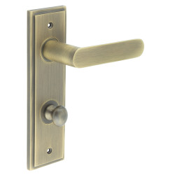 Burlington by Frelan Antique Brass Fire Rated DIN Bathroom Door Handles - Kensington - Inner 1 - 200 x 55mm