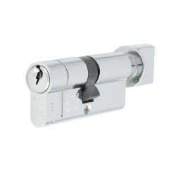 Eurospec 1 Star 6 Pin 70mm Euro Thumbturn Cylinder - 35 + 35mm - Polished Chrome - Keyed to Differ