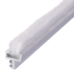 Exitex Sash Window Centre Leg Pile Carrier - 2200mm Length - 4.5mm Pile - White