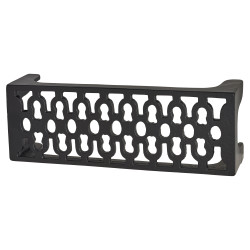Olde Forge Patterned Single Air Brick Vent - 230 x 82mm - Antique Black Iron