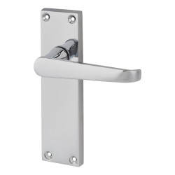 Touchpoint Polished Chrome Budget Straight Latch Door Handles - Mia Range - 153 x 42mm