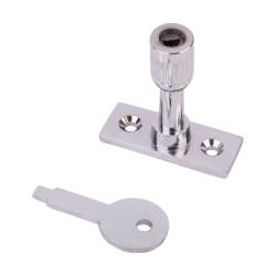 Locking Casement Window Stay Pin - Polished Chrome