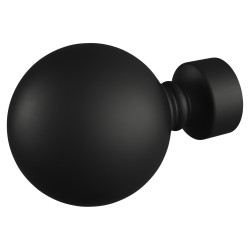 Rothley 25mm Solid Ball Curtain Pole Finial - Matt Black - Pack of 2