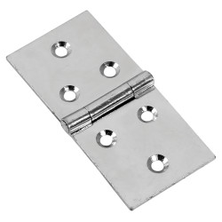 Cranked Knuckle Steel Backflap Cabinet Hinge - 38 x 90 x 1mm - Zinc Plated - Pair