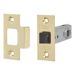 UNION 2648 Tubular Mortice Latch - 80mm Case - 57mm Backset - Square - Polished Brass