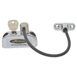 Jackloc Pro-5 Key-Locking Cable Window Restrictor – Chrome